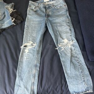 Women’s Agolde Blue Distressed Jeans